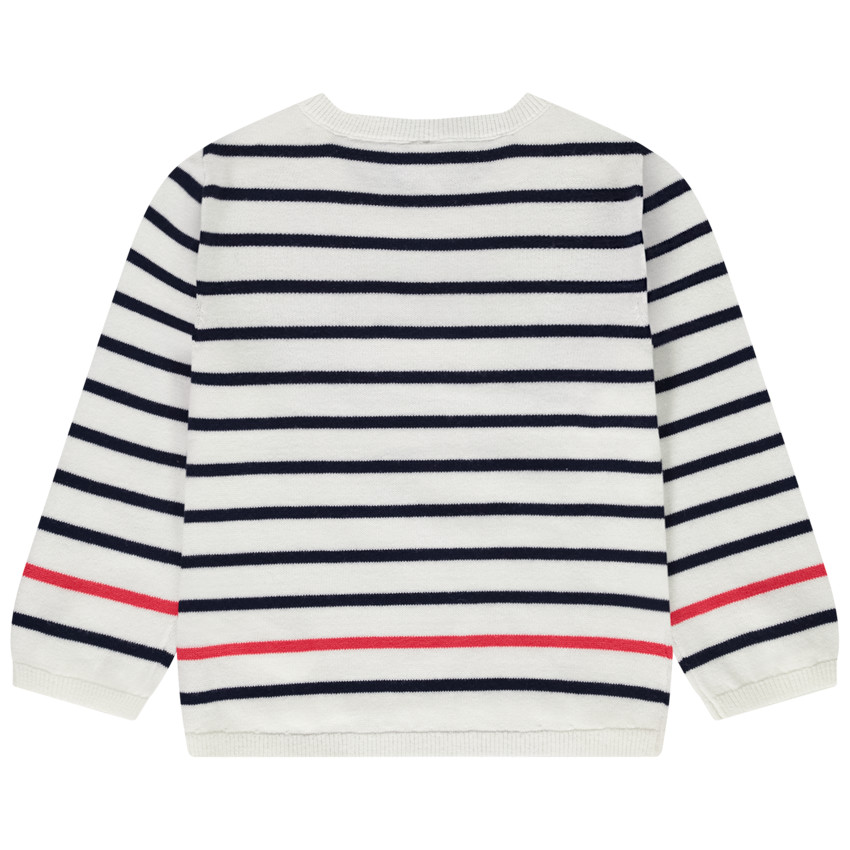 Pull à rayures en coton pour bébé fille 