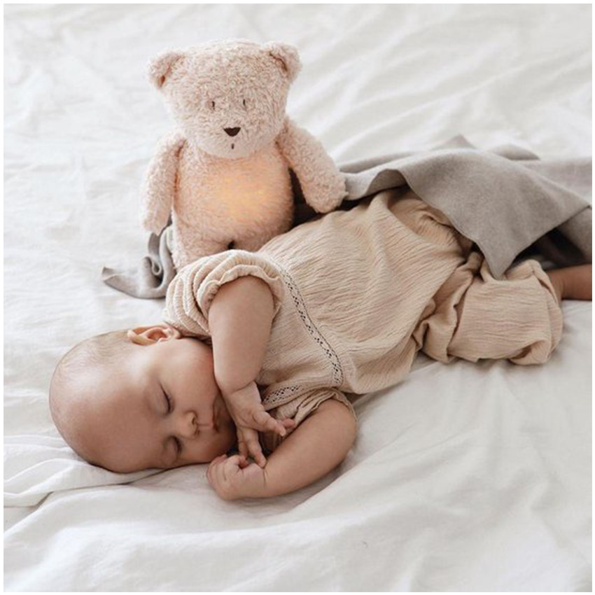 Veilleuse Ourson Son & Lumière Rose Blush 