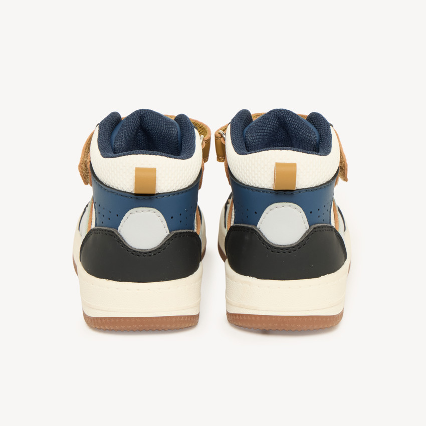 Baskets montantes garçon lacets et velcro 