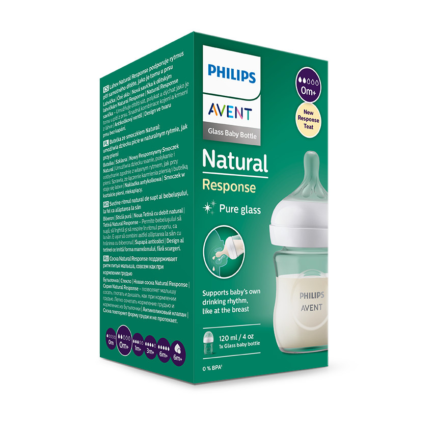 Biberon en verre Natural Response 120 ml - Transparent (Avent) - Image 3
