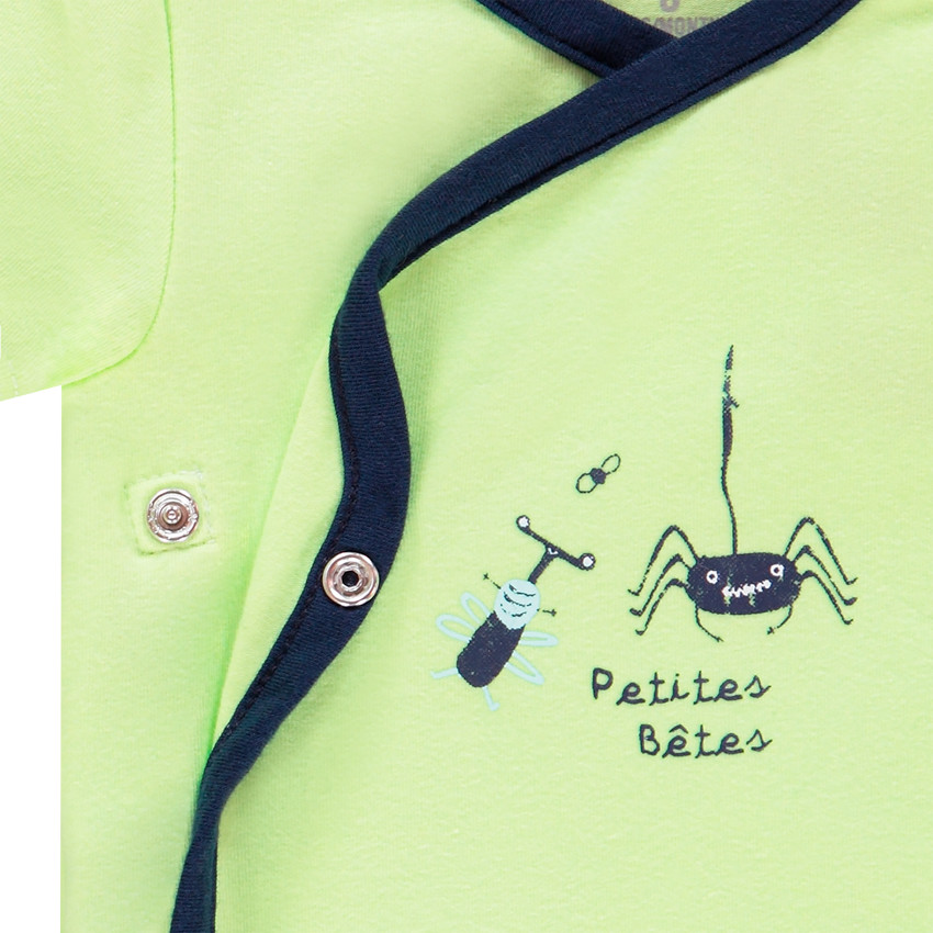 Lot de 7 bodies manches courtes pour bébé garçon print reptiles 