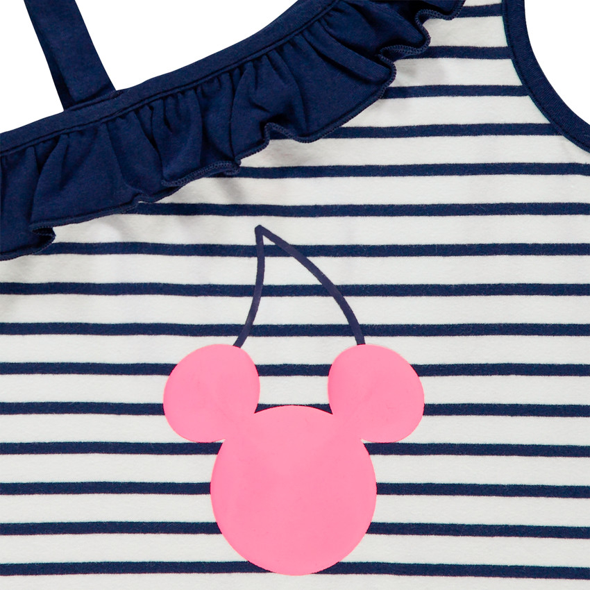 Ensemble avec débardeur asymétrique rayé print Mickey Disney et short  