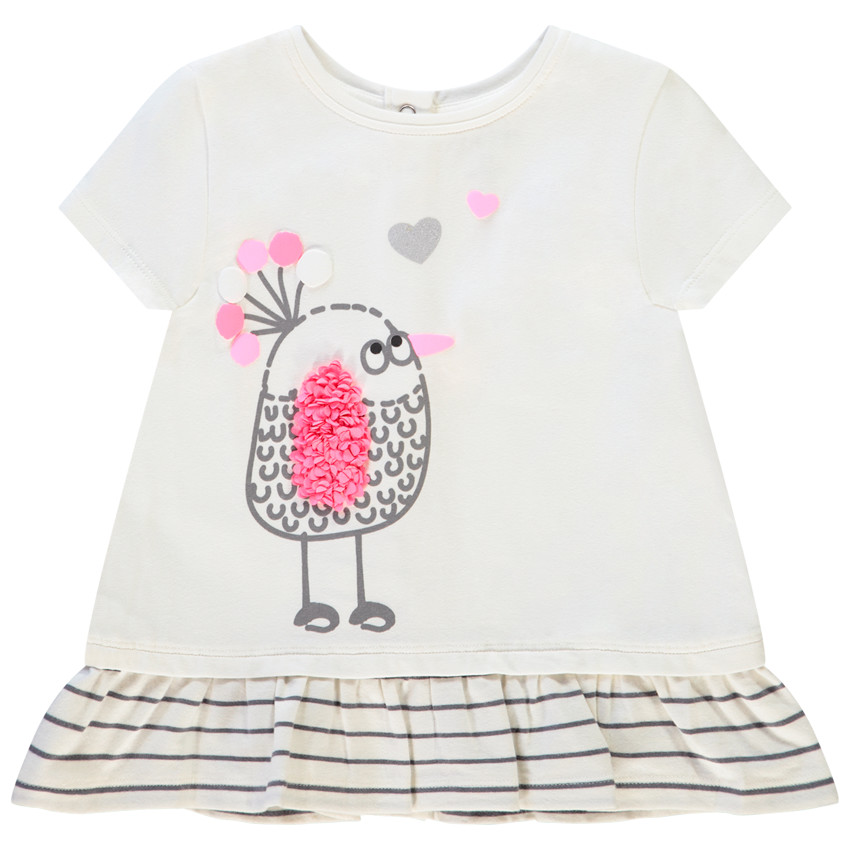 Tunique manches courtes en maille pour bébé fille 