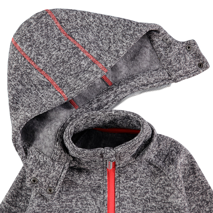 Gilet de ski à capuche amovible en maille twistée 