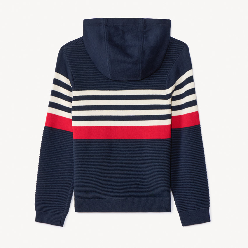 Gilet en tricot fantaisie effet color block pour garçon 