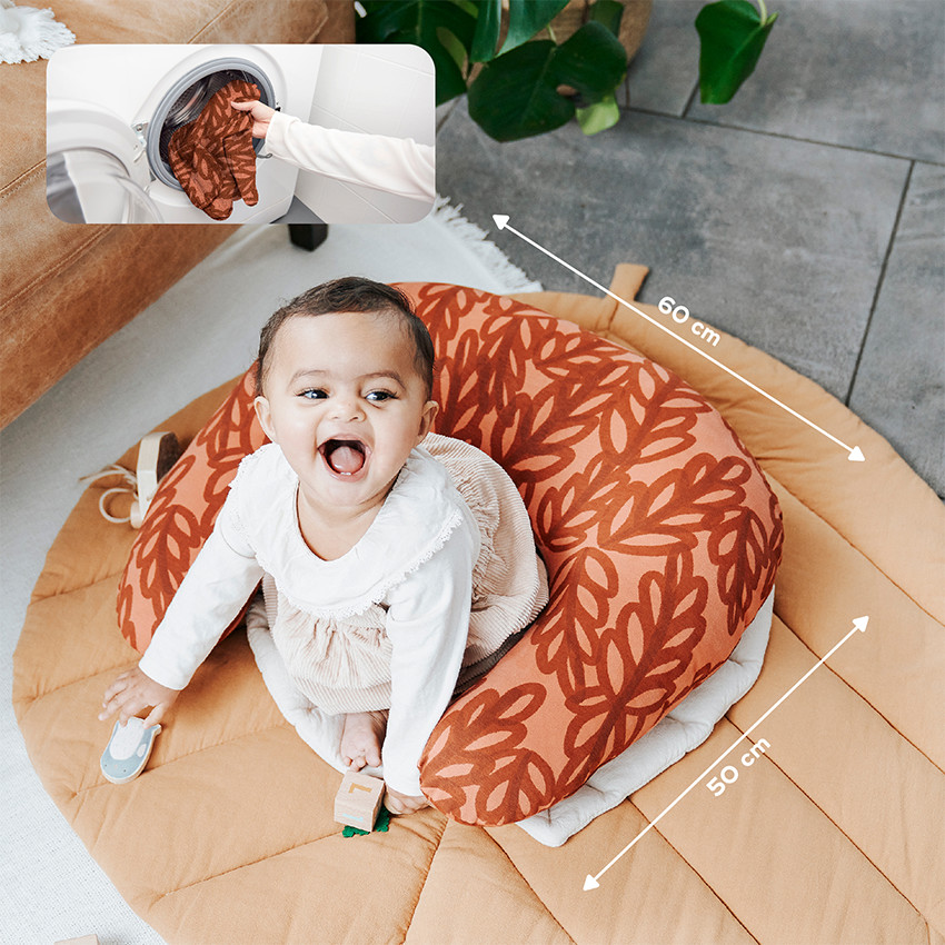 Coussin d'allaitement B.Love - Terracotta/Végétal 