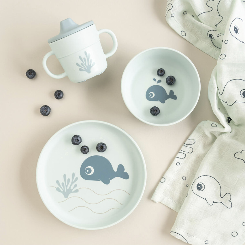 Coffret repas 3 pièces Foodie Wally bleu 