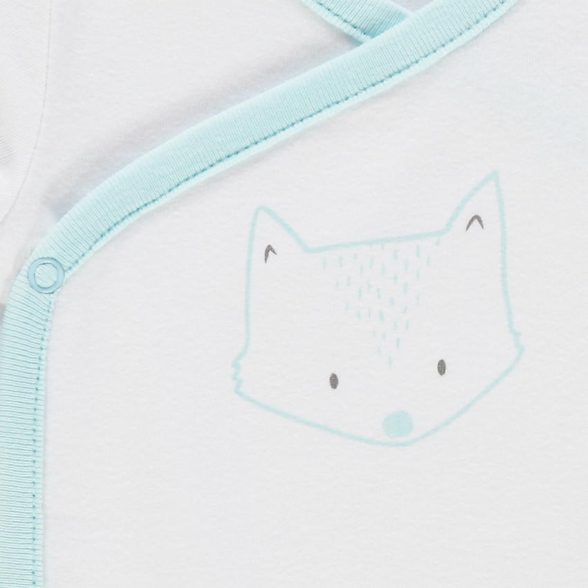 Lot de 2 bodies manches longues en coton print chats pour bébé garçon 