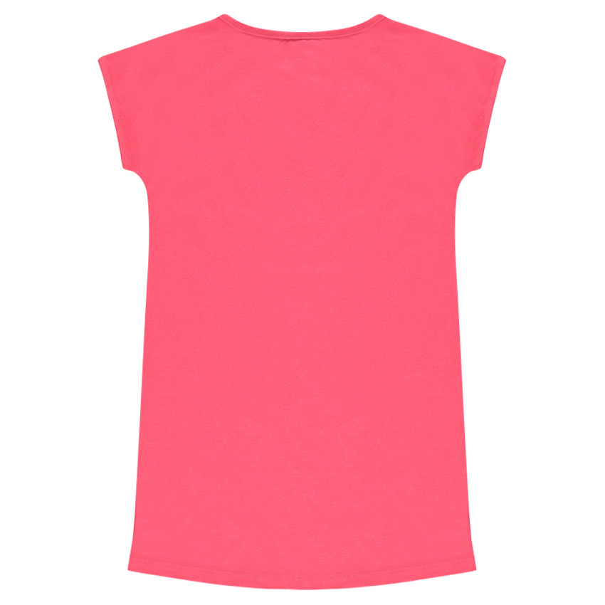 Chemise de nuit en coton avec inscription dorée pailletée 