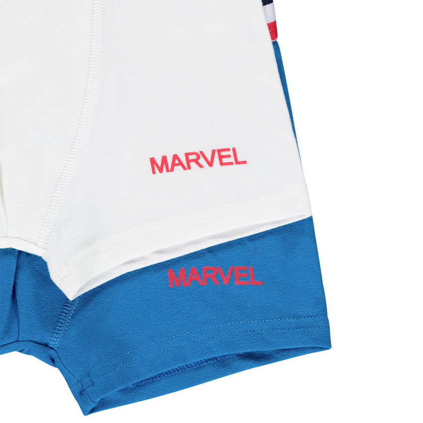 Lot de 2 boxers en coton motifs Marvel pour enfant garçon Main Lot de 2 boxers en coton motifs Marvel pour enfant garçon