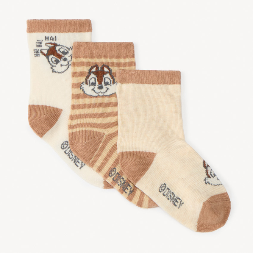 Lot de 3 chaussettes hautes Tic et Tac Disney pour bébé garçon