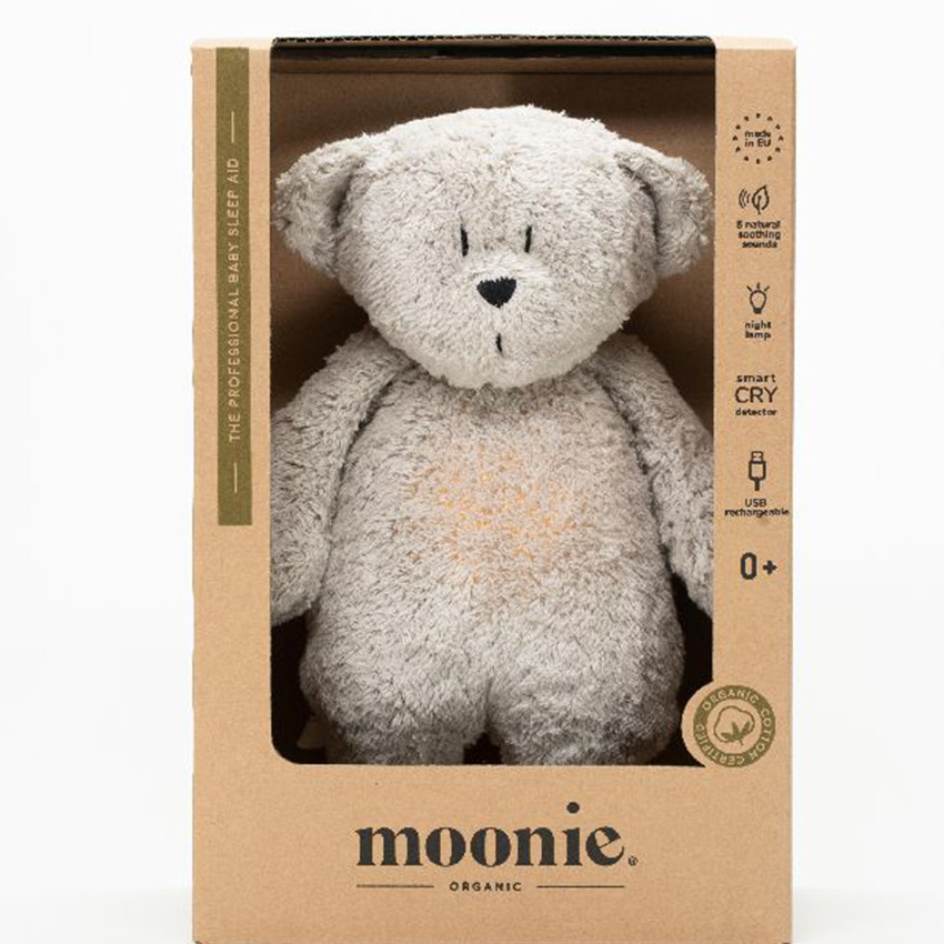 Veilleuse Ourson Son & Lumière gris minéral 