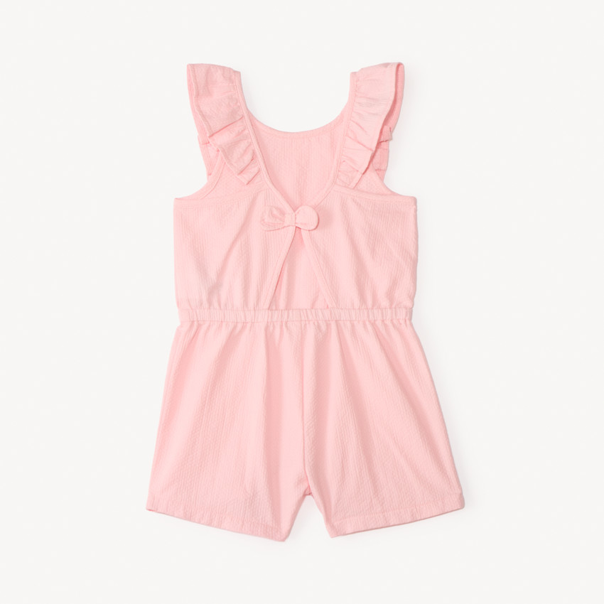 Combinaison courte effet gaufré pour bébé fille  