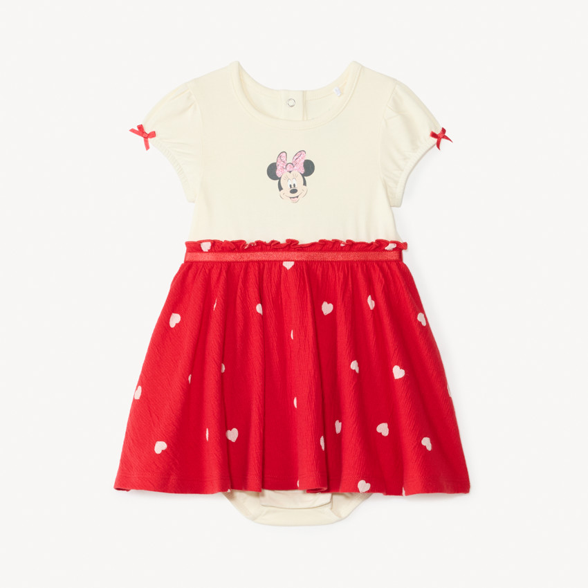 Robe 2-en-1 manches courtes Minnie Disney pour bébé fille 