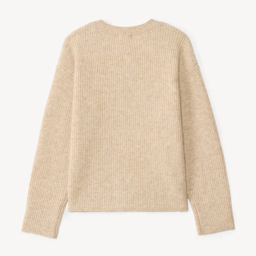 Gilet en tricot côtelé à fleurs pour fille 