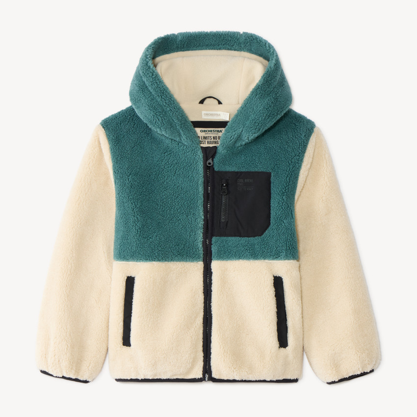 Veste sherpa à capuche garçon 