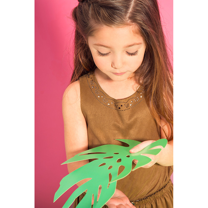 Robe sans manches effet daim 