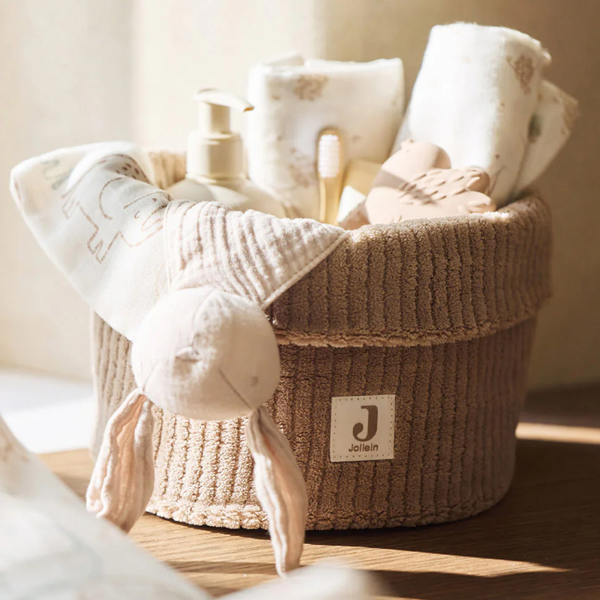 Panier de rangement Cloudy Rib - 14x18cm - Milky Coffee 