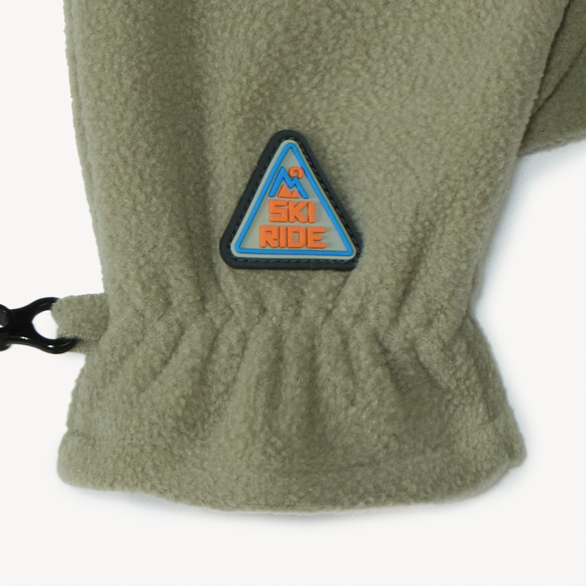 Gants en micropolaire avec badge ski pour garçon 