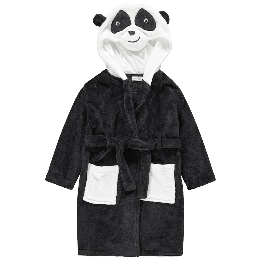 Robe de chambre en sherpa avec tête de panda