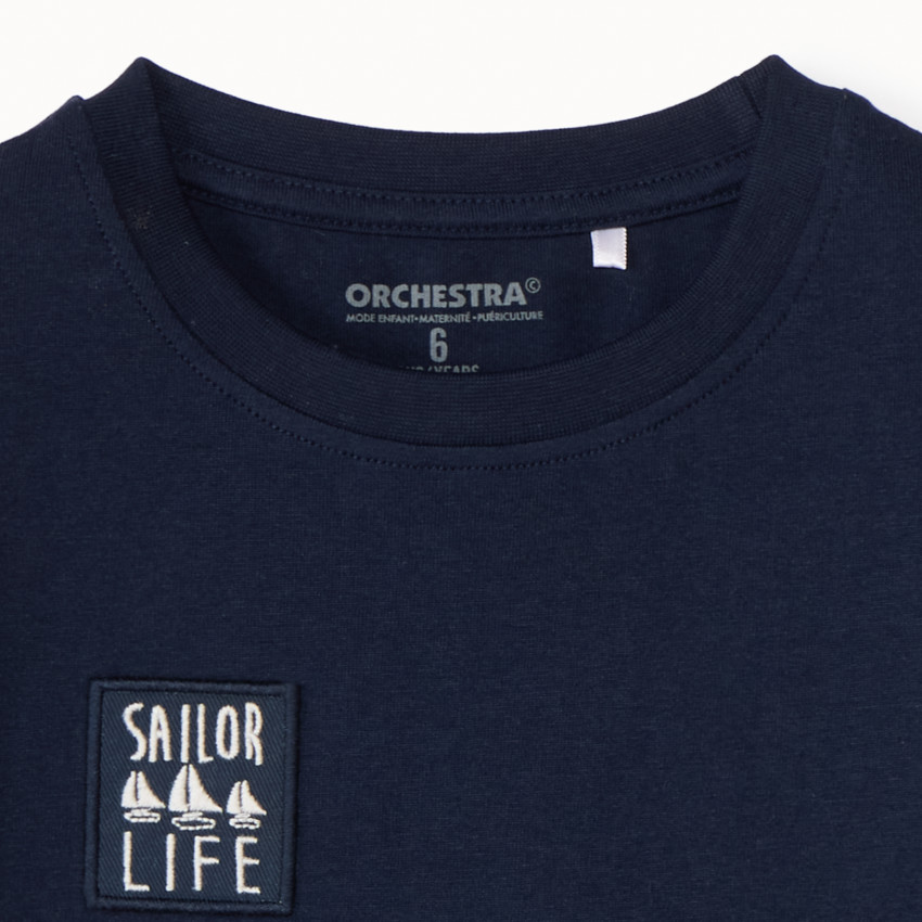 T-shirt manches courtes print bateau pour garçon 