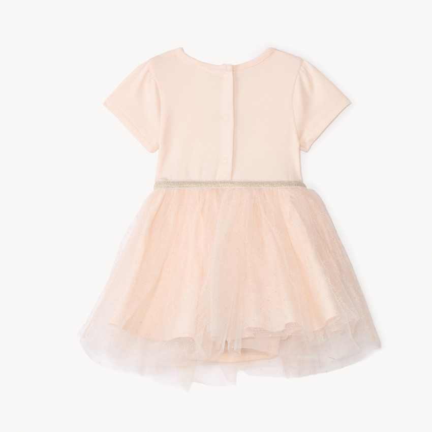 Robe body en tulle pailleté papillon pour bébé fille 