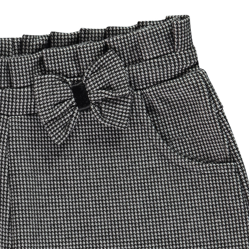 Short milano à carreaux avec nœud pour fille 
