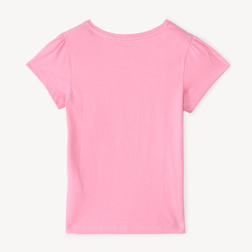 T-shirt manches courtes à print pailleté pour fille 