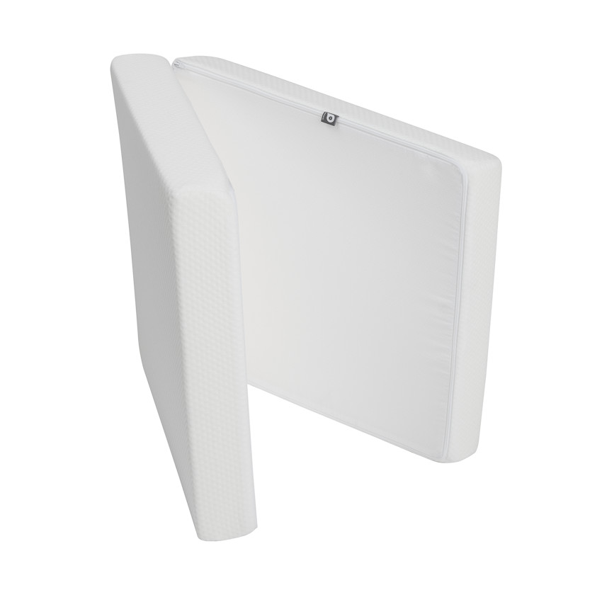 Matelas de voyage pliable 60 x 120 cm blanc 