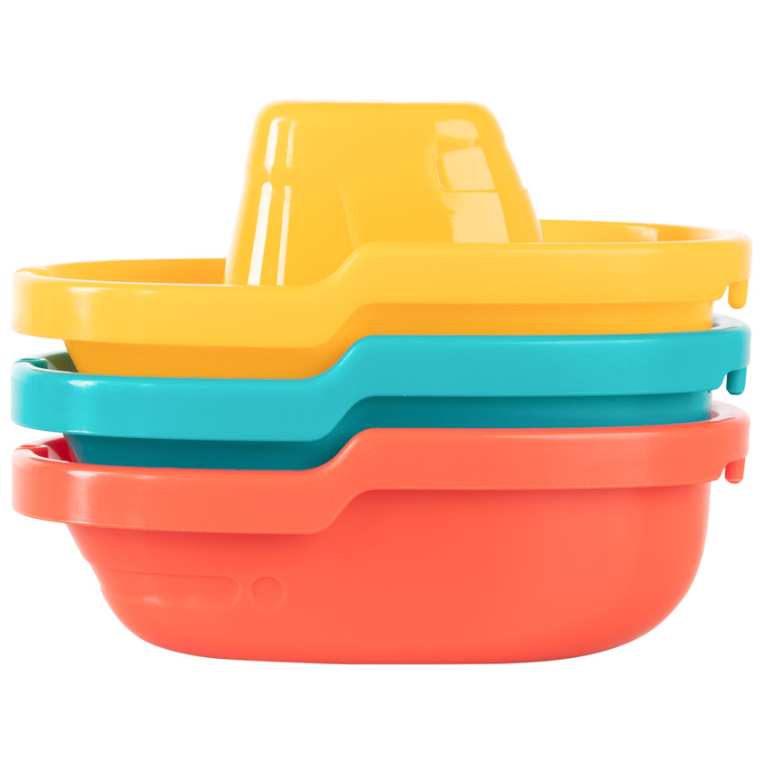 Jouet de bain bateau x3 - Multicolore (Prémaman) - Image 2