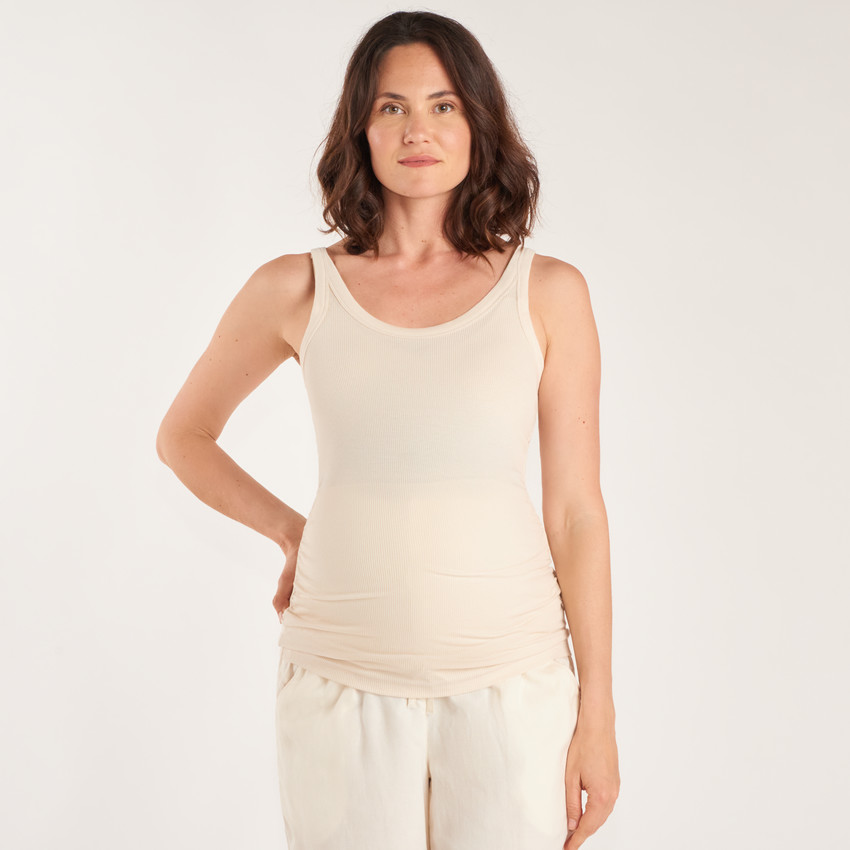 Débardeur en maille côtelée pour femme enceinte 