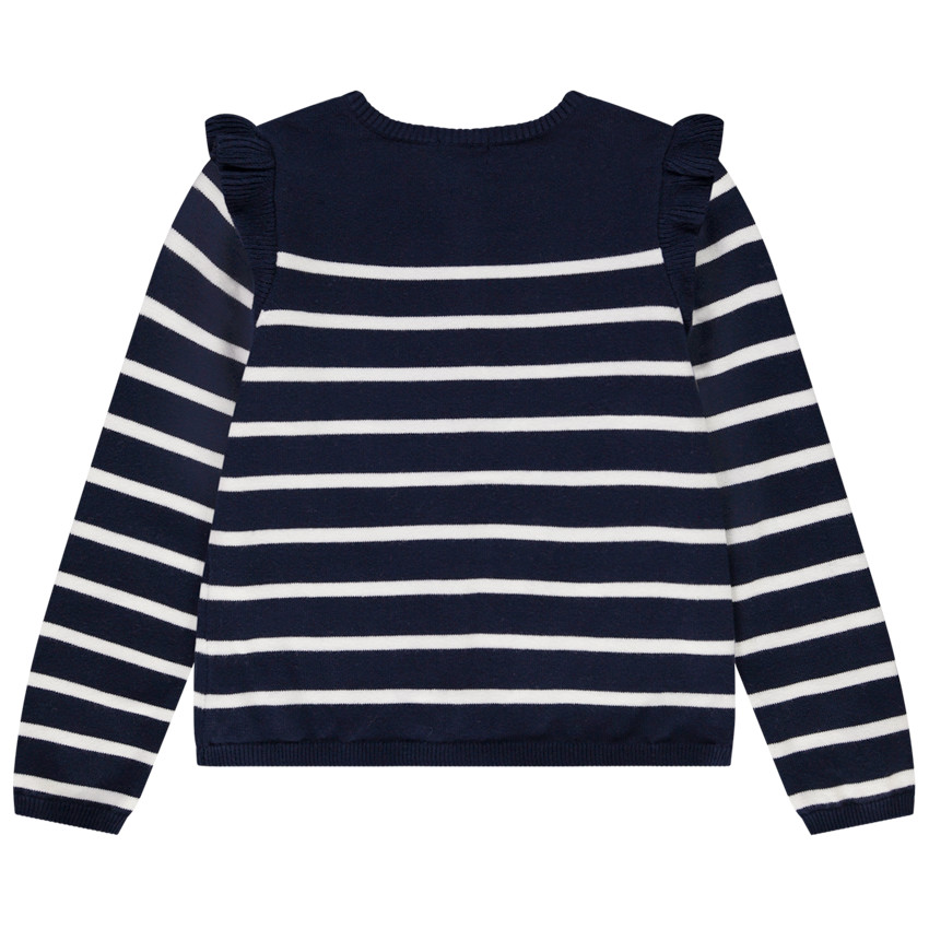 Gilet en tricot à rayures pour fille 