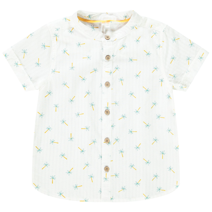Chemise col mao imprimé palmiers pour bébé garçon 