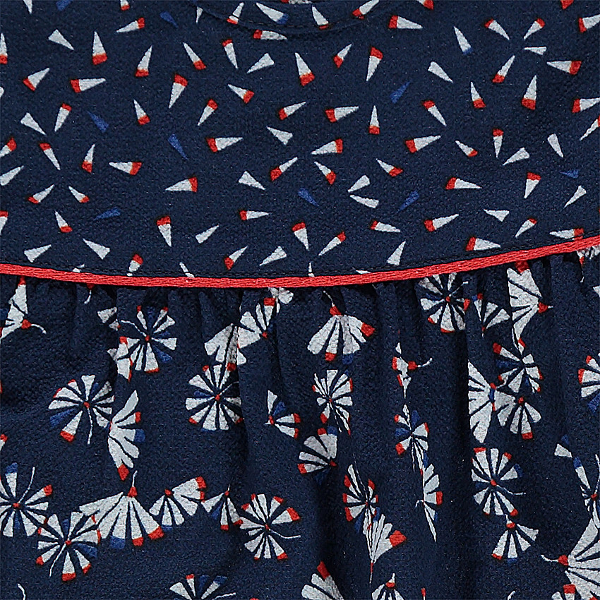 Tunique en crêpe imprimée fantaisie 