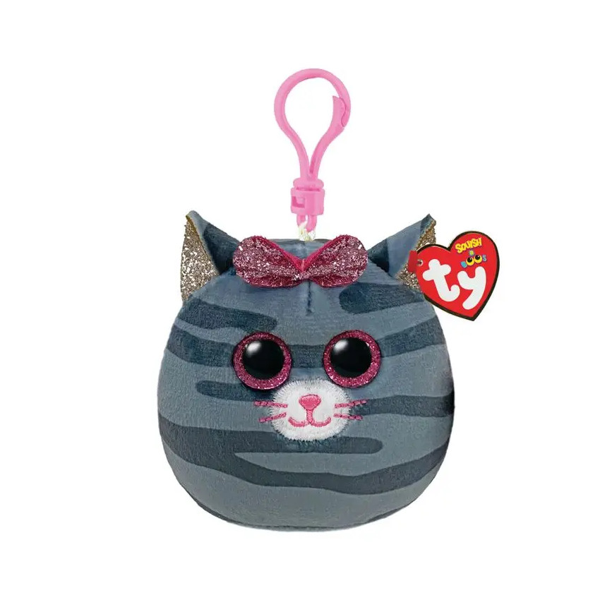 Peluche Squish a Boo's clip - Kiki le chat Main Peluche Squish a Boo's clip - Kiki le chat
