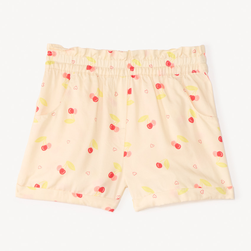 Short en tissu imprimé fantaisie pour fille