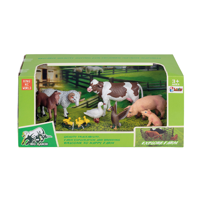 Set de 8 figurines animaux de la ferme (modèle aléatoire) 