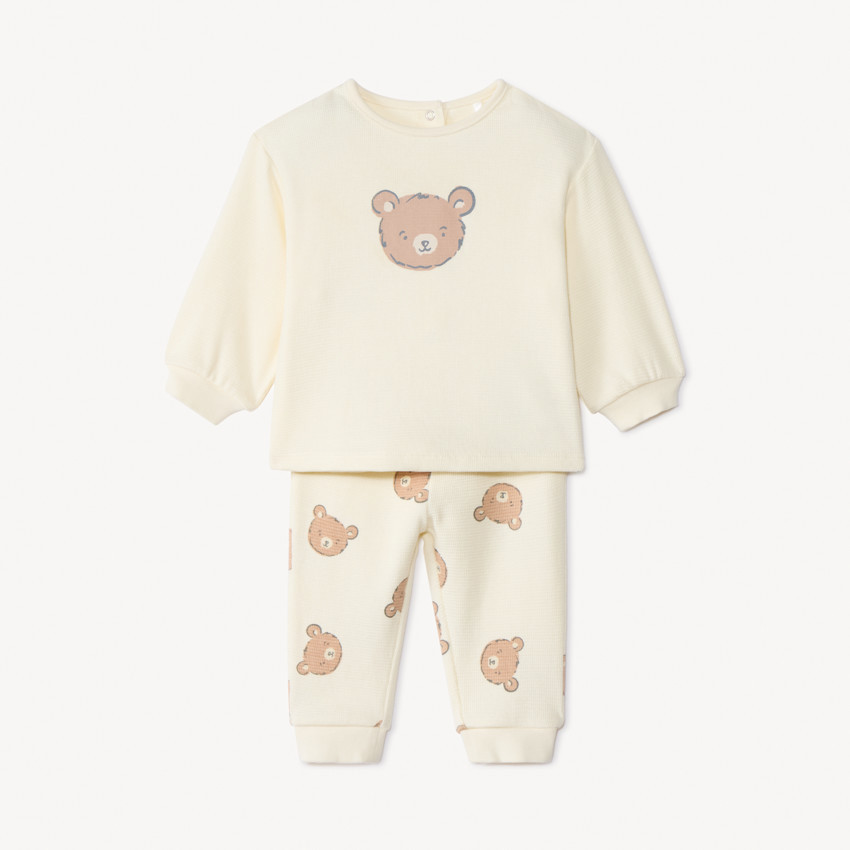 Ensemble jogging oursons en nid d&#39;abeille pour bébé