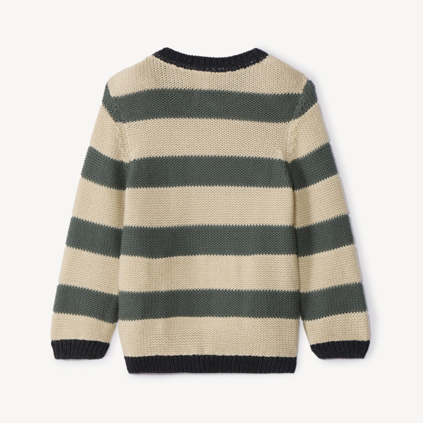 Pull manches longues en tricot à rayures pour bébé garçon 