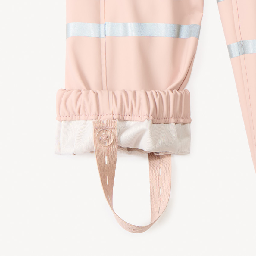 Pantalon de pluie waterproof à bretelles pour bébé fille 
