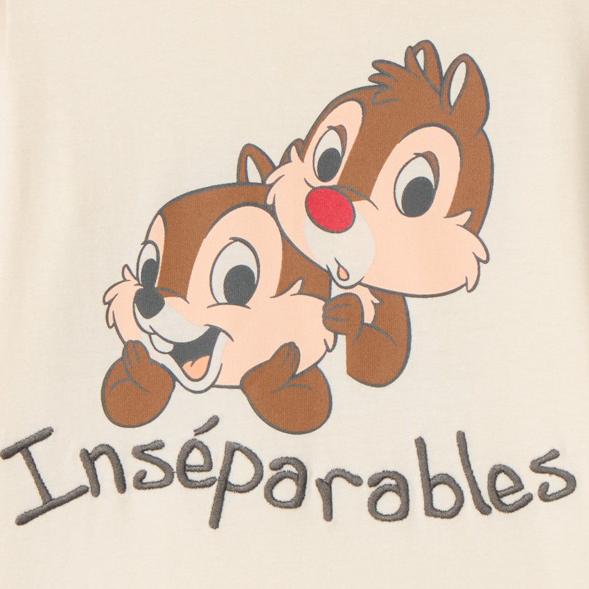 T-shirt manches longues oversize Tic et Tac Disney pour bébé garçon 