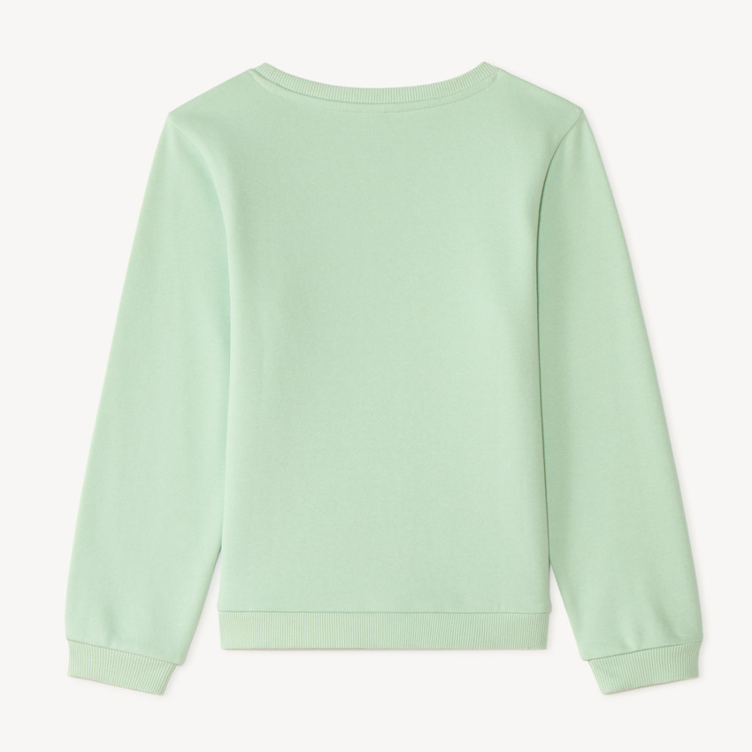 Sweat en molleton imprimé fantaisie pailleté fille 