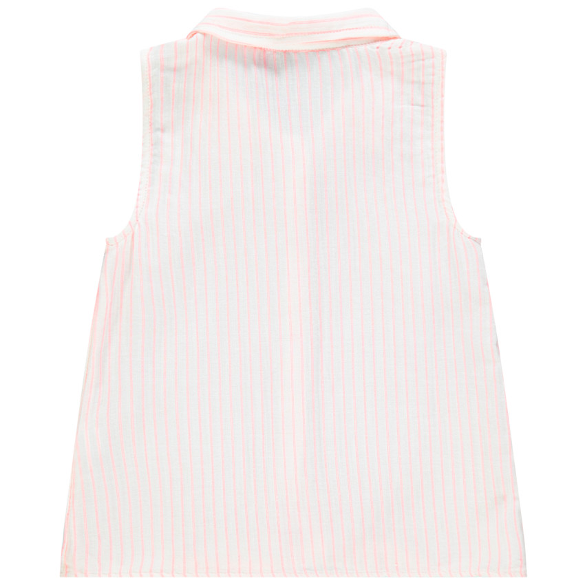 Chemise sans manches à rayures et liens à nouer  