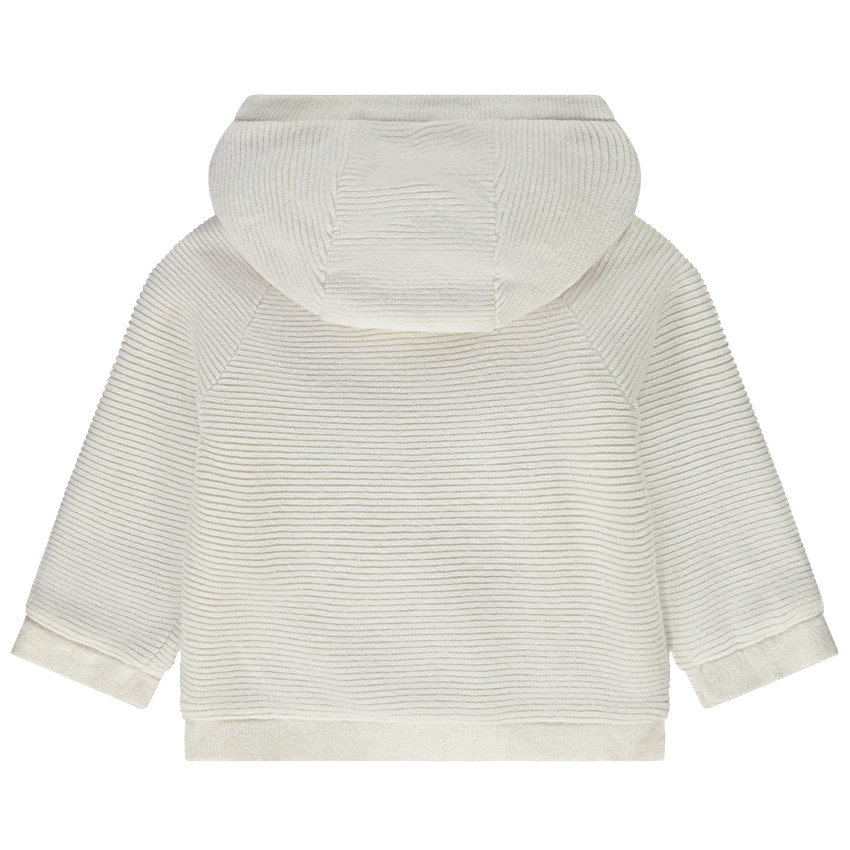 Gilet en tricot point mousse doublé sherpa pour bébé fille 