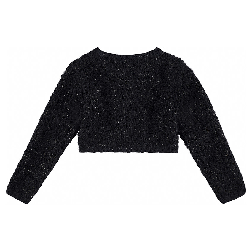 Gilet en tricot avec fil brillant mélangé  