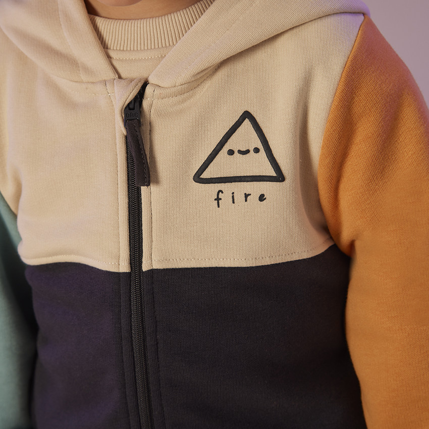 Gilet molleton effet color block pour bébé garçon 