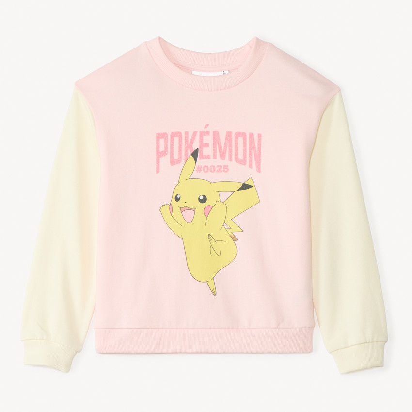 Sweat molleton Pokémon Pikachu bicolore pour fille 