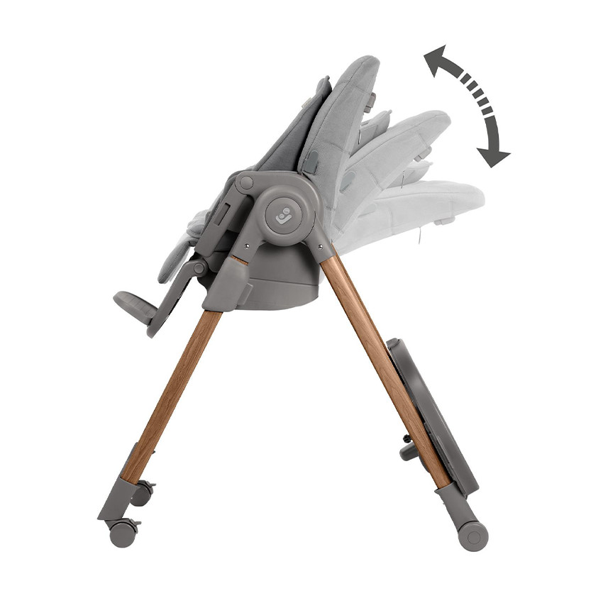 Chaise haute réglable et évolutive Minla Plus elegance graphite 