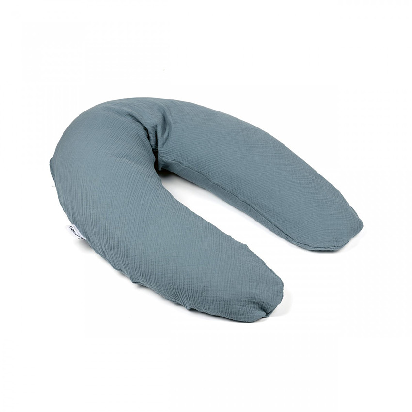 Doomoo Basics - Grand coussin d&#39;allaitement multi-usages Basic Comfy Tetra - Blue - Bleu