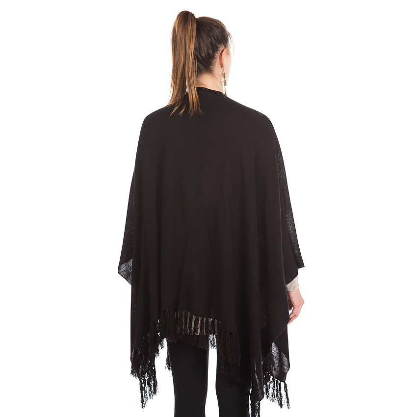 Poncho de grossesse à franges 